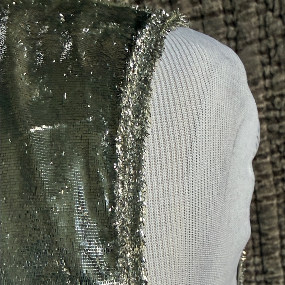 Versace Collection Shimmering Silver Sleeveless B… - image 6